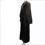 Eddie Bauer  100% Genuine Leather Winter Trench Coat Full Length Black HEAVY DUTY Photo 4