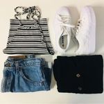 Mind Code Women's Black and White Crop-top Size M NWT Photo 1