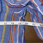 Blue Rain Boho Striped Multicolor 3/4 Sleeve Blouse Photo 2