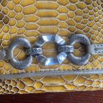 Brighton  Patent Leather Tan Snakeskin Embossed Crossbody Wallet Removable Strap Photo 3