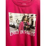 Netflix Pink Emily In Paris Print Sweatshirt Original  Show Memorabilia sz. S Photo 3