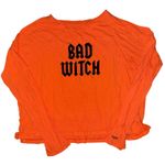 Pink victoria's secret bad witch long sleeve Tee shirt Halloween nwot medium Orange Photo 1