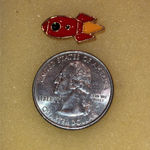 Rocket Ship Airplane Plane Y2K Retro Boho Scatter Pin Red Photo 3