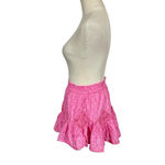 Love Shack Fancy Adia Lace Crochet Polka Dot Mini Skirt Hot Pink Cherry Photo 8