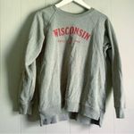 League Women's WI Badgers Gray Side Slit Crew Neck Pullover Sweatshirt M Size M Photo 0