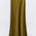 ZARA SATIN EFFECT MIDI SKIRT Photo 0
