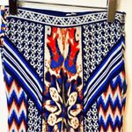 Jealous Tomato Boho Print Wide Leg High Rise Pants Women's Small Tribal Aztec Ikat Patchwork Photo 3