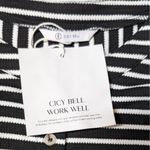 Striped Jumpsuit NWT Womens XL Cicy Bell Wide Leg Stretch Comfortable Black Photo 2