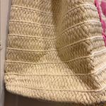 Urban Expression URBAN EXPRESSIONS NWTS STRAW TOTE WITH PINK HEART DESIGN FULLY LINED WITH POCKET Photo 4