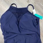 Aqua Green  Women's Plus Size Crochet One-Piece Swimsuit - Size 20W - NWT Photo 2