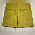 Moon River By Anthropologie Size Medium Acid Green/Yellow Corduroy Skirt Retro Photo 1