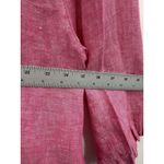 Tahari Shirt Womens 3X Pink 100% Linen Tunic 3/4 Sleeve Side Button Split Neck Photo 5