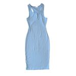 Pink Lily  Women’s Medium dusty blue Noah Henley Midi Bodycon Ribbed Dress NWOT Photo 2