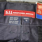 5.11 NWT  Response Series Womens Fire Navy EMS‎ Cotton Cargo Pants 16 Unhemmed Photo 4