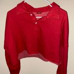 Brandy Melville Red Crop Sweatshirt Photo 1
