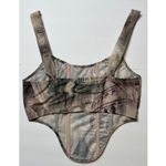 Pretty Little Thing Stone Renaissance Print Mesh Square Neck Dip Hem Corse… Photo 6