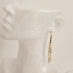 Handmade Freshwater Pearl Rose Quartz drop gold tone metal Pierced Earrings Pink Photo 1