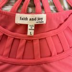Faith and joy Sleeveless Melon Colored Top Sz L Photo 4