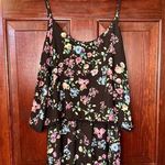 Liberty Love Medium Floral Shorts Romper With Pom Pom Trim Photo 0