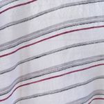 Eileen Fisher 100% Organic Linen Short Sleeve Tunic Top White Stripe Size S/M Photo 4