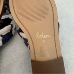 BODEN Printed Satin Slide Sandals‎ size 37 Blue Photo 4