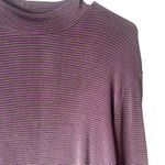 Western Collection Vintage 90s Purple Striped Stretch Semi Sheer Long Sleeve Top Size XL Photo 1