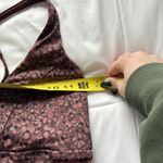 Athleta  Tankini Top W/ High Waisted Bottoms Womens Size Small Floral Maroon Swim Photo 7