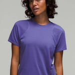 Lululemon  Lightweight Cinched Hiking T-Shirt Charged Indigo zipper pocket tee Photo 0