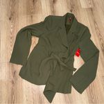 Spanx  Crepe Wrap Blazer Jacket Midnight Olive Careerwear Old Money Aesthetic SM Photo 1