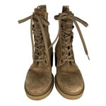 Gianvito Rossi Foster 45mm Suede Lace Up Boots in Beige Photo 8