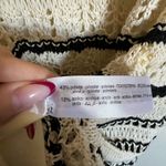 ZARA  Crochet Knit Mini Dress Ruffle Sz‎ Small NWT Striped Black White Photo 5