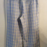 Princess Polly Checked Auten pants Blue Size 10 Womens Wide Leg Photo 0