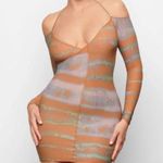 SKIMS Jelly Sheer Off The Shoulder Dress in Tie Dye Size Small S Photo 0