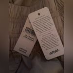 Aerie NWT  100% cotton lightweight khaki cargo pants, elastic waist, pockets; S Photo 6