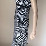 EXPRESS  Womens Semi Sheer Lined Dress size 7/8 Empire Waistline Black/White Photo 3
