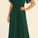 Showpo | August Emerald Green Flutter Sleeve Empire Maxi Dress Size 6 | NWT Photo 0