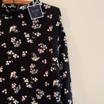 Kaari Blue Curvy 3X Black Poppy Floral Mock Neck Cozy Luxe Shirt Dress LS Photo 2