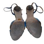 Veronica Beard  Olympia Quarter Strap Sandals Heels Blue Leather Ankle 41 Photo 6