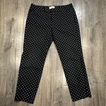 Elle Brand Skinny Ankle Black White Polka Dot Career Pants Trousers Size 8 Photo 0