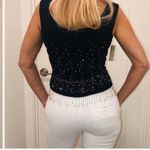 🆕🌟Jeweled & Beaded Cashmere Tank Top Size 4 Photo 9