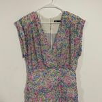 ZARA Floral Draped Ruched Dress Photo 1