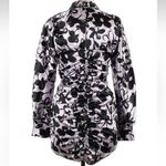 ZARA  The Dita Satin Lavender Black Long Sleeve Ruched Mini Dress Size Large NWT Photo 5