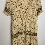 Free People  Feeling Pleated Maxi Dress In Neutral Womens Floral Small Boho Photo 5