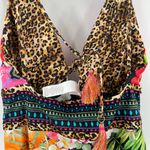 SUNSHINE 79 Rio Swimsuit SZ 10 Reversible One Piece NWT Plunge Tropical Leopard Black Photo 11