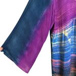 Greater Good‎ Purple Blue Colorful Beaded Tunic Bohi Hippie Festival L/XL Rayon Pink Size undefined Photo 3