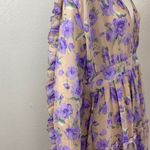 Boohoo Purple Floral Long Sleeve Dress Size 12 Photo 7