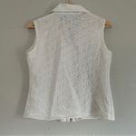 Ronni Nicole  Vintage White Button Down Sleeveless Collared Blouse Neutral Photo 3