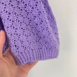 Handmade  Womens L Purple Crochet Short Sleeve Sweater Indie Granola Fairy Boho Photo 6