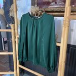 Tuckernuck  Rainforest Green Adah Satin Blouse & Erin Pants - Sz L ❤️🎀 Photo 7