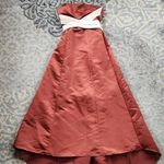 Bill Levkoff Rust Strapless Gown with White Accents 8 Photo 0